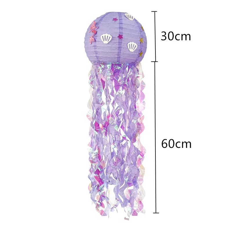 Бумажный фонарик в виде русалки с кисточками для свадьбы дня рождения украшения