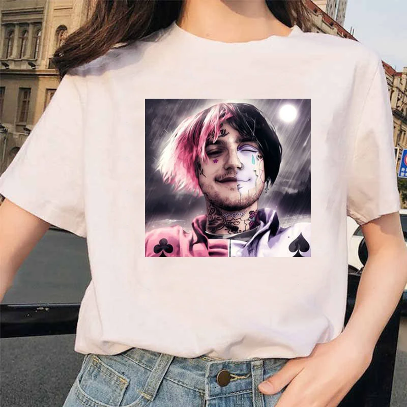 90s Графический Lil футболка с глазом Harajuku Хип-хоп футболки для женщин Cry Baby Ullzang модная футболка для мальчиков Топ-безрукавка в уличном стиле для женщин - Цвет: 5613