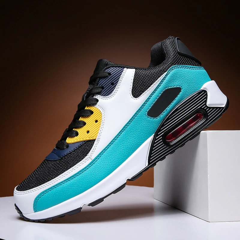 

Men Spring Air Cushion Sneakers Couple Flats Mesh Breathable Lightweight Sneakers Outdoor Casual Running Shoes Zapatillas Hombre