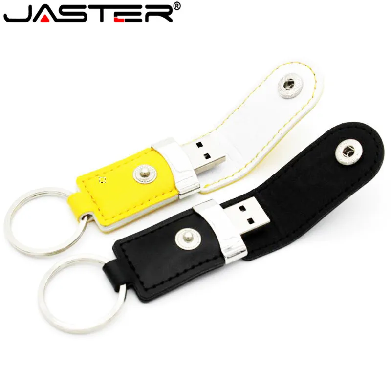 

Металлический USB-флеш-накопитель JASTER с кнопкой-защелкой, кожаный брелок, 16 ГБ, 32 ГБ, 64 ГБ, 2,0 простой и красивый мини-флеш-накопитель