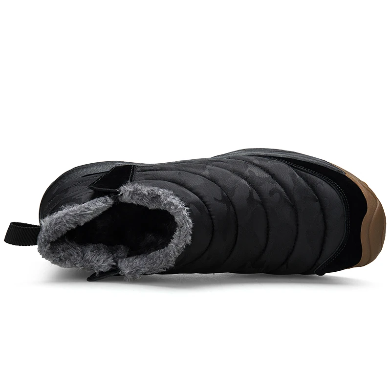 Зимние мужские ботинки водонепроницаемые теплые меховые зимние мужская