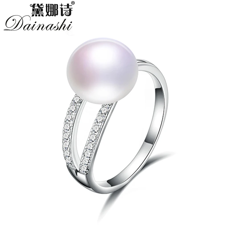 

Высококачественное кольцо Dainashi из стерлингового серебра 925 пробы с кристаллом из циркония, ювелирные изделия из 100% натурального пресноводн...