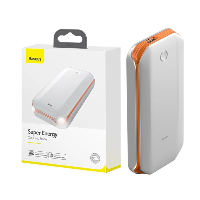 White Baseus автомобильное пусковое устройство аккумулятор power Bank 800A Jumpstarter Авто Buster аварийный усилитель автомобильное зарядное устройство пусковое устройство - Цвет: White