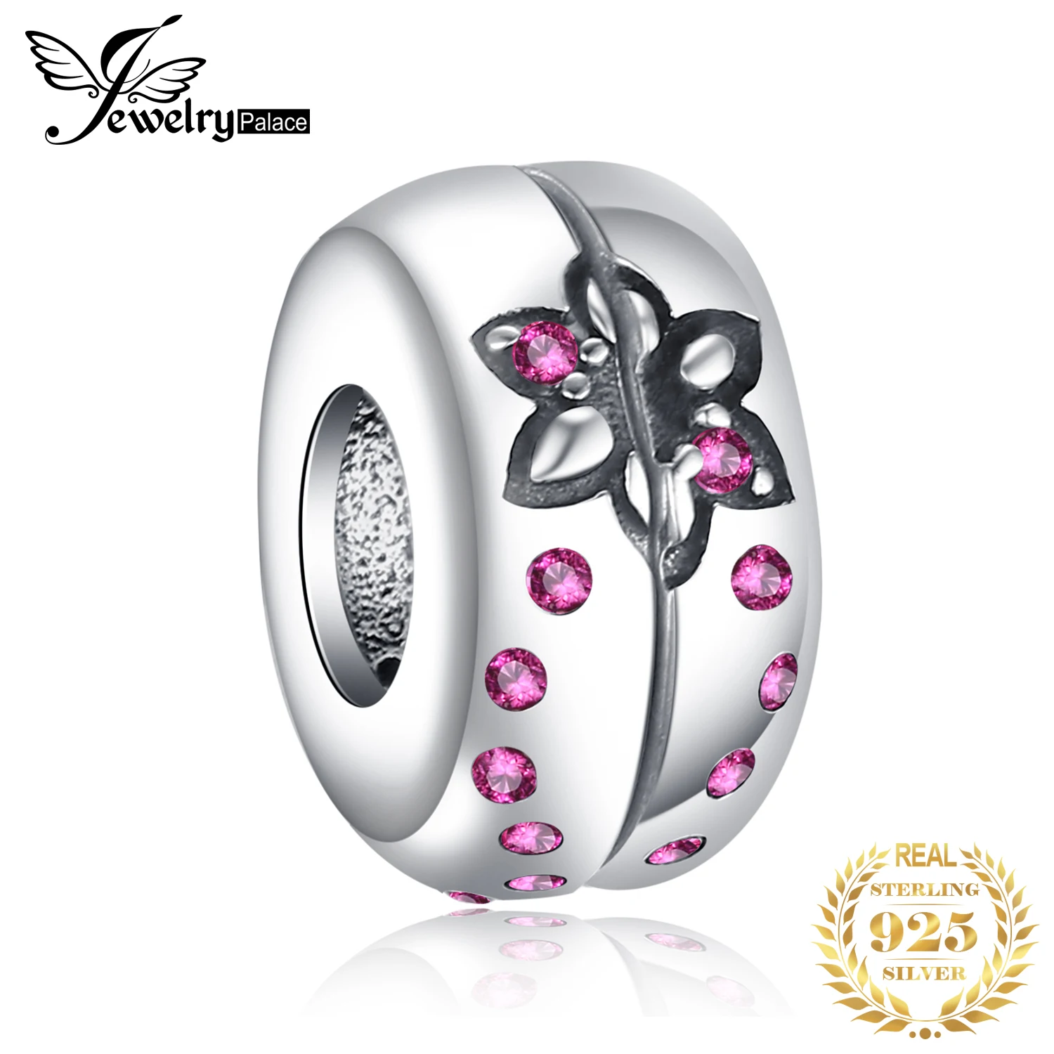 JewelryPalace 925 пробы серебро создания Ruby многоцветный цветок Шарм бисер Fit Браслеты