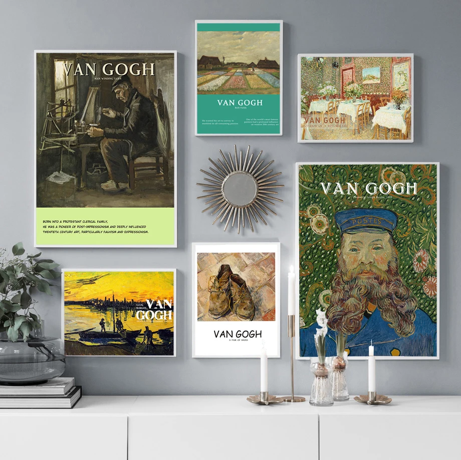 

Famous Van Gogh Pastoral Portrait Dining Room Canvas Painting Posters and Prints Wall Art Picture Home Decorative Living Room