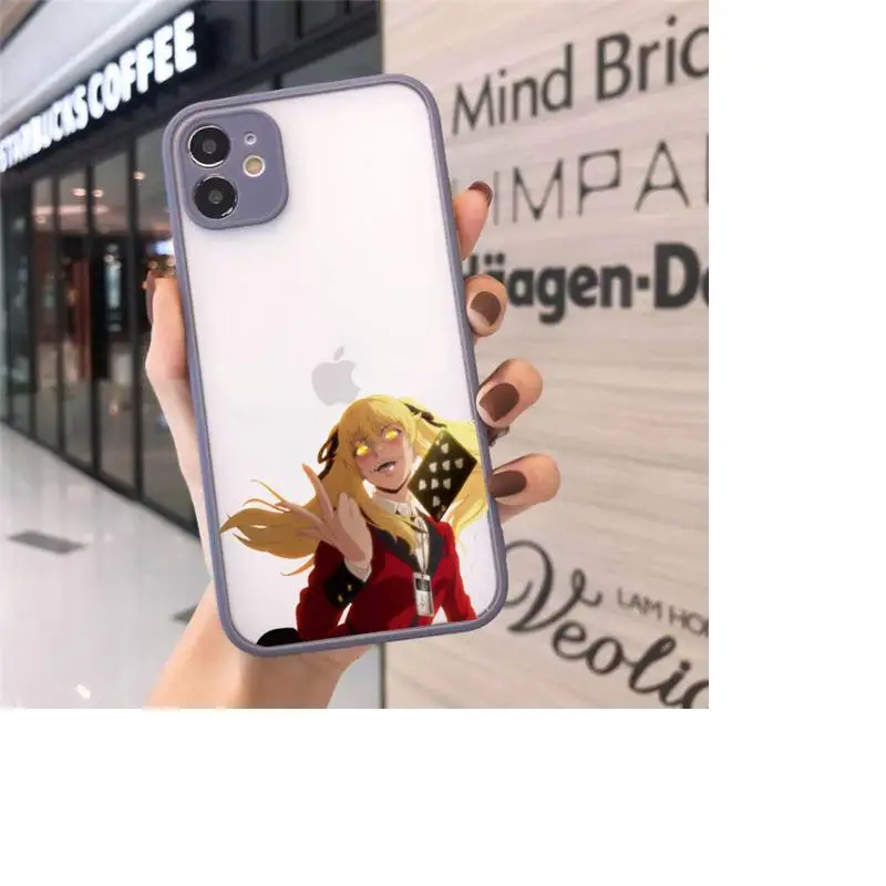 

Kakegurui Japan anime Phone Case matte transparent For iphone 7 8 11 12 plus mini x xs xr pro max cover