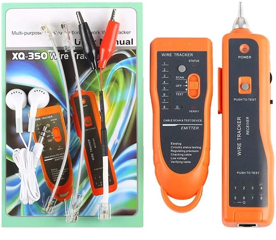 

Wire Tracker RJ11 RJ45 Cat5 Cat6 Telephone Wire Tracker Tracer Toner Ethernet LAN Network Cable Tester Detector Line Finder
