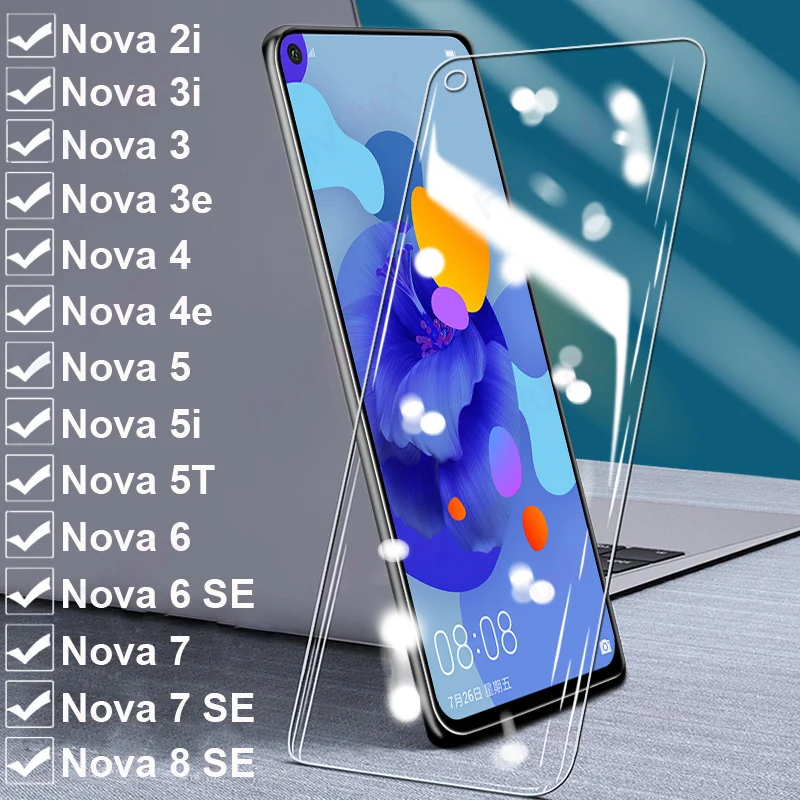 9H противоударное Защитное стекло для Huawei Nova 8 7 6 SE Nova5 5i 5T Защитная пленка экрана nova