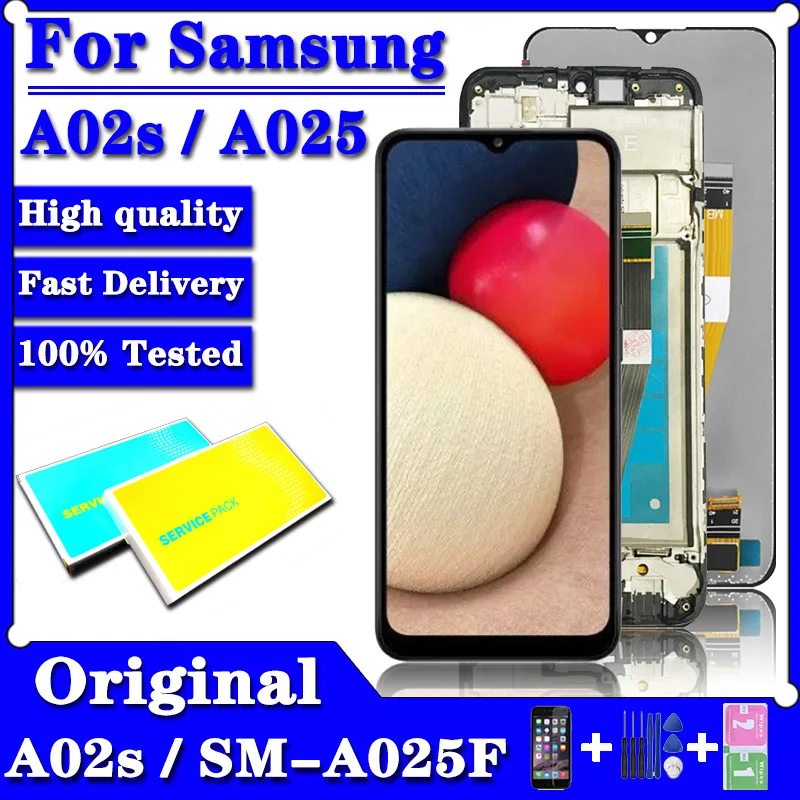 6 5 &quotоригинал для Samsung A02s A025 SM-A025F дисплей ЖК-экран дигитайзер в сборе с сенсорным
