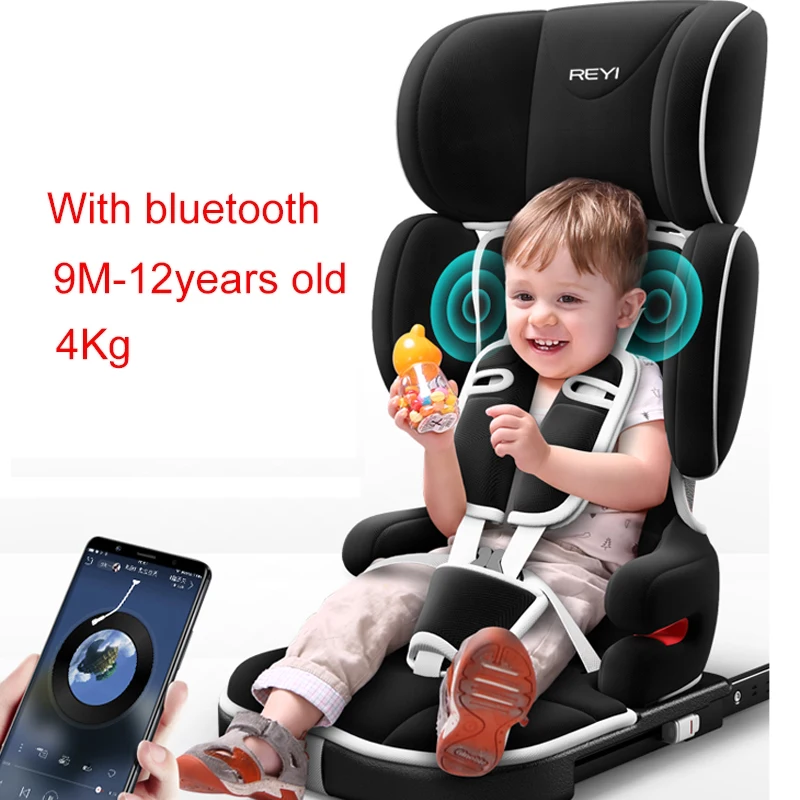 

Isofix Universal Child Car Safety Seat Easy Portable Folding Car Seat Baby booster seats With bluetooth for 9 month-12years old