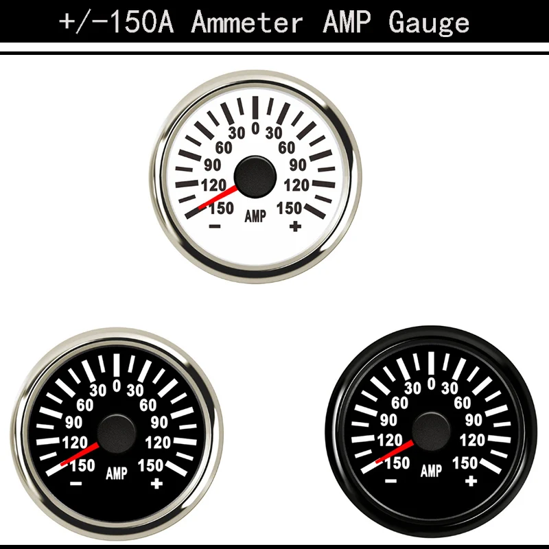+/ 150A амперметр AMP датчик автомобиль лодка красная подсветка с датчиком тока