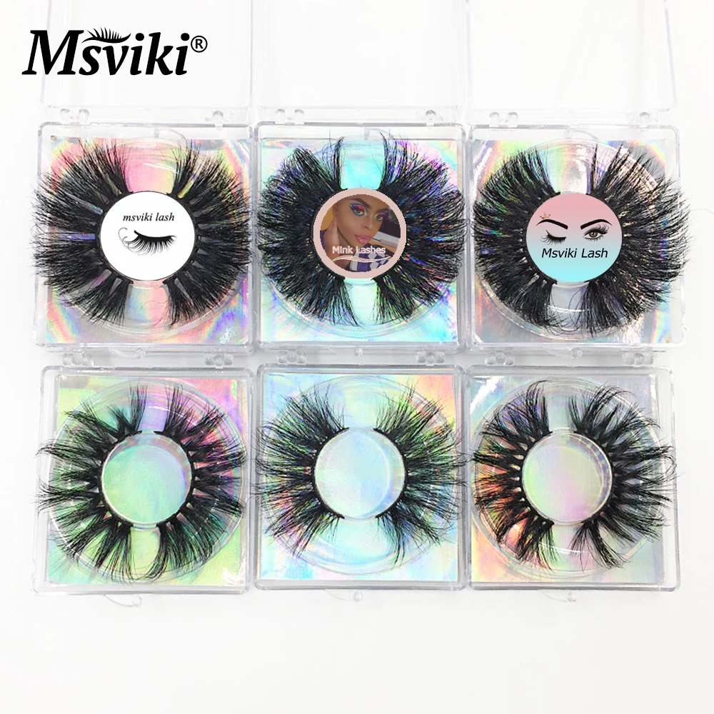 

DHL Fedex Shipping 3D Mink Lashes Bulk 25mm Eyelashes Vendor Makeup Dramatic False Eyelash Custom Logo Wholease Mink Eyelashes