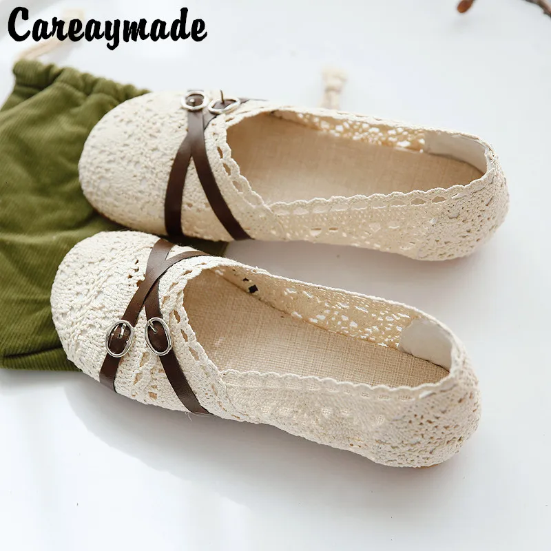 Careaymade-Literature art model women's shoes belt buckle mesh breathable sandals college wind Department leisure shoes