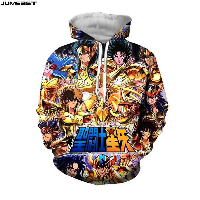 

Jumeast Brand Men/Women 3D Printed Sweatshirt Cartoon Anime Saint Seiya Hip Hop Long Sleeve Cap Hoody Sport Pullover Hoodies