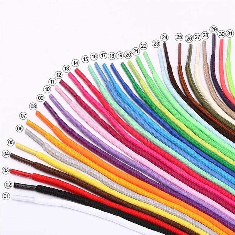 

1Pair Unisex Shoelaces Classic Round Shoe Laces Candy Color Elastic Shoelace Sneakers Women Men shoe Laces String 100/150/200cm