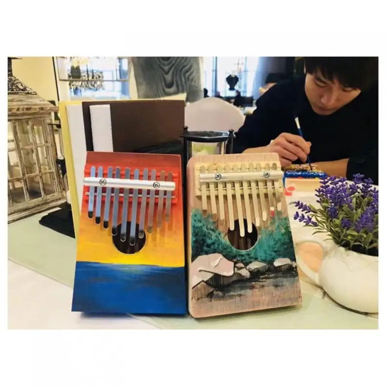 Большой палец пианино 10 Ключ Kalimba DIY комплект липа большой Mbira для картина ручной