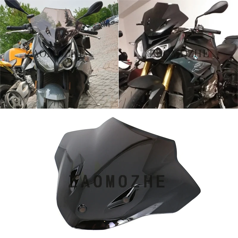 Двухпузырьковый ветровой экран для Мотоцикла BMW S1000R 2014 2015 2016 2017 2018 S 1000R 1000 R Черный
