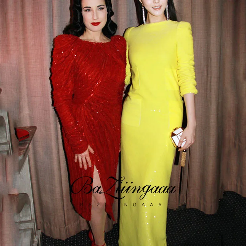 

BAZIIINGAAA Роскошные вечерние платья длинное женское платье 2021 блестками Robe De Soir вечерние платья размера плюс для невесты вечерние платья для в...