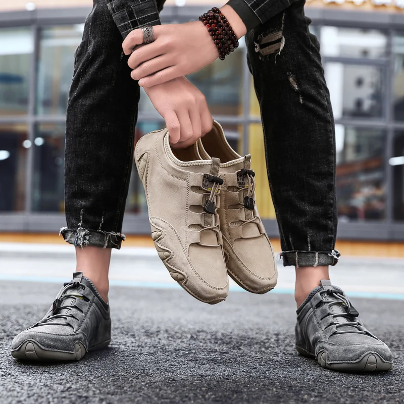 

ZSAUAN Brand New Arrival Spring Summer Men Flats Leisure Lightweight Outdoor Men Driving Loafers Casual Men Footwear Dropship