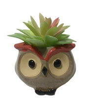 flower pot mold 3d cute animal owl vase small cement planter silicone molds home gardon decoration resin plaster craft