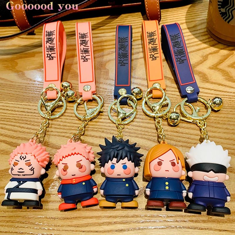 

Anime Keychain Jujutsu Kaisen Car Key Chain accessories Cute Anime Figure Backpack Pendants Fans Sign Gift for Friends