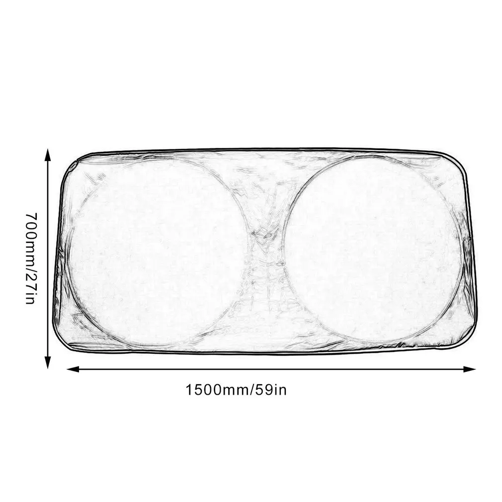 

Universal Big Auto Car Vehicles Front Window Windshield Folding Visor Reflective UV Sunshade Heat Block Cover