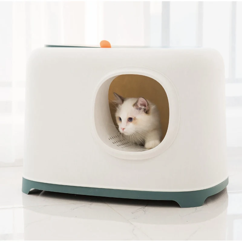 

Semi-Closed Pet Bedpans Fashion Sand Toilet Portable Cat Toilet Bedpan Cats Dog Litter Box Pet Clean Toilet Tray Pet Supplies