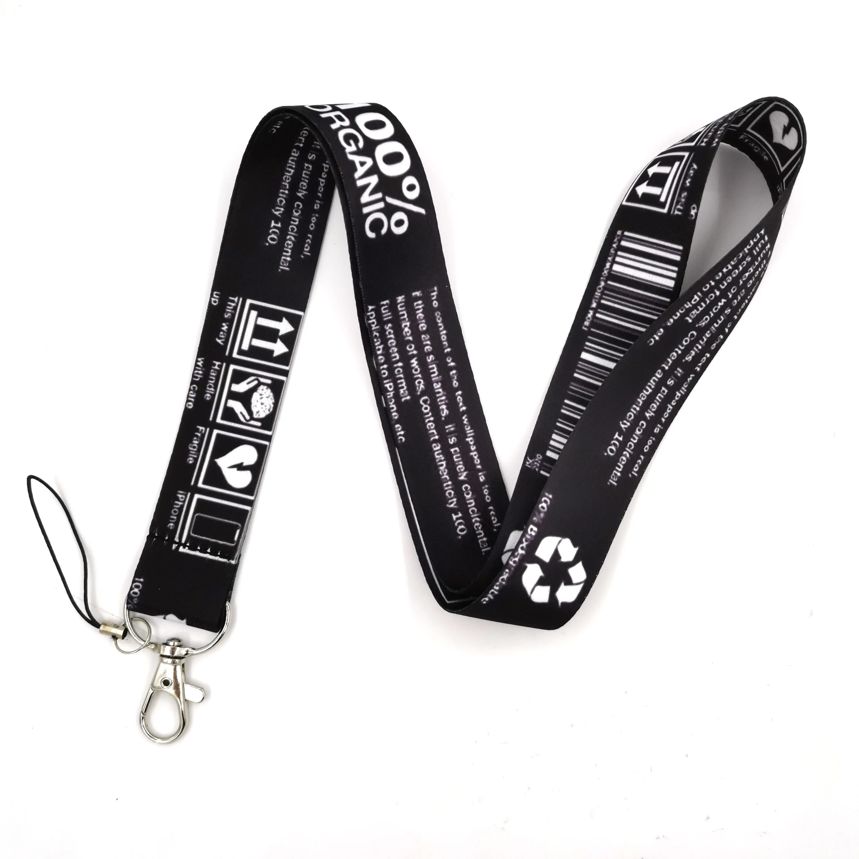 

Warning Sign Cool Lanyards Keychain For Keys ID Badge Holder Keyring Mobile Phone Accessories DIY Hang Rope