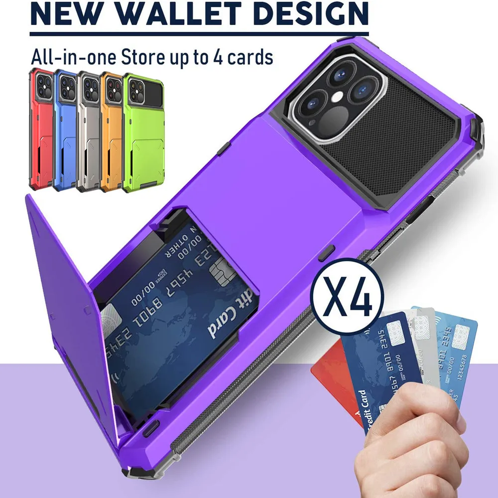 

Hidden Credit Card Cover for IPhone 11 12 Mini Pro Max SE 2020 Wallet Card Case for IPhone XR X XS Max 7 8 Plus Coque Etui Funda
