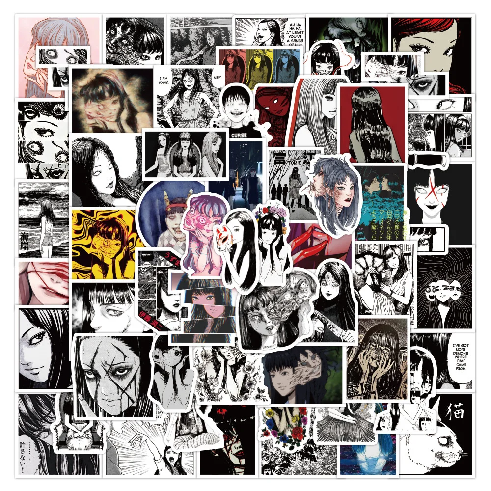 

10/30/50PCS Japanese Thriller Comics Tomoe Graffiti Stickers Luggage Car Notebook Scooter Cartoon Stickers Wholesale