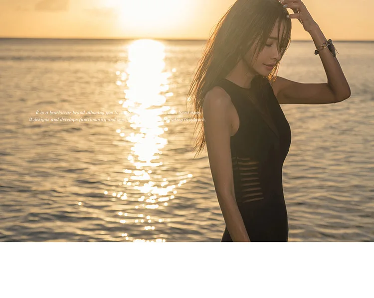 Женский слитный купальник в Корейском стиле закрытый раздельный женский черный