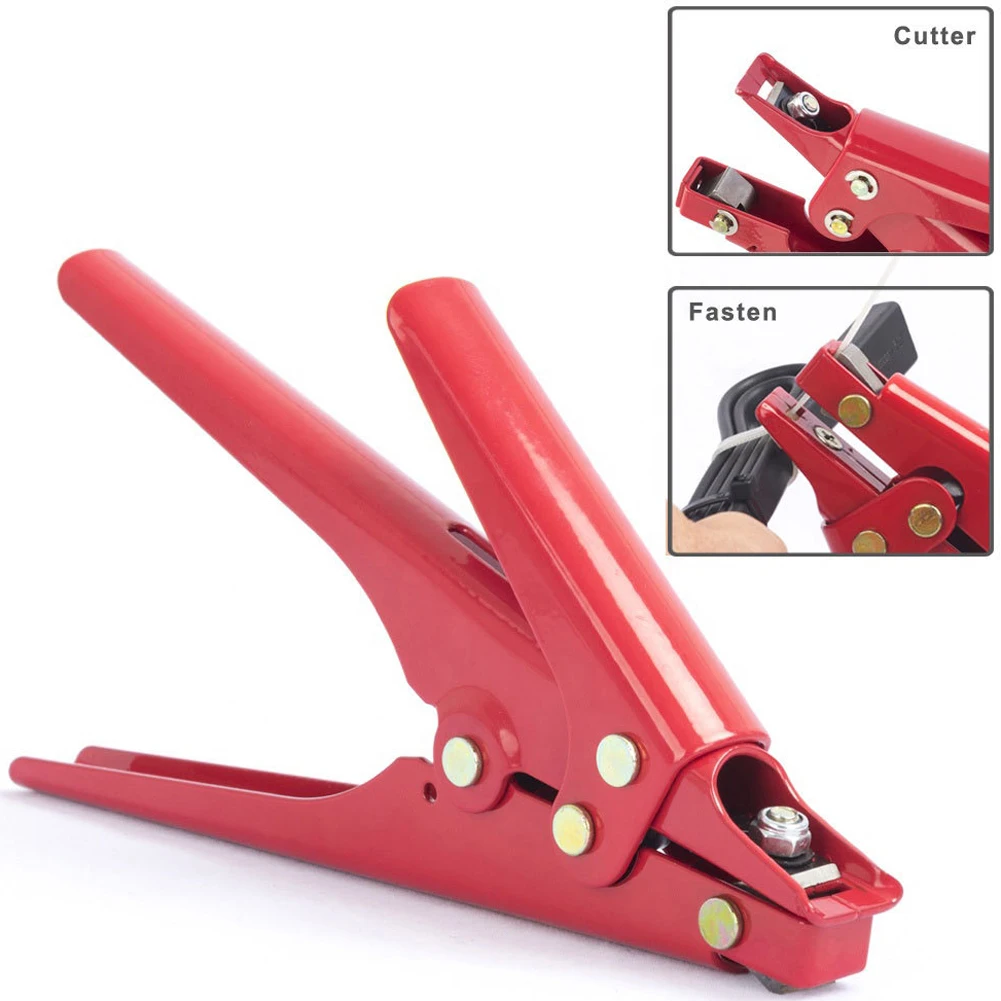 

20CM Cable Tie Gun Nylon Tie Wrap Tensioning Tool Cable Gun Strap Tightener Crimper Cutoff Gun Tool
