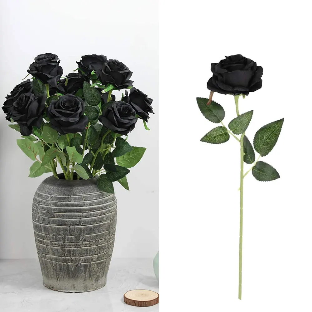 

10PCS Artificial Bouquet Flower Cheap Fake Silk Flowers Floral Arragements Fake Roses For Home Wedding Garden Decoration Indoor