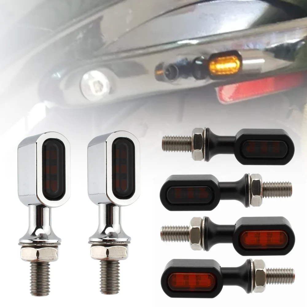 

Motorcycle LED Rear Mini Turn Signal Indicator Light Running Lamp For Harley Sportster XL Cafe Racer Touring Dyna Softail