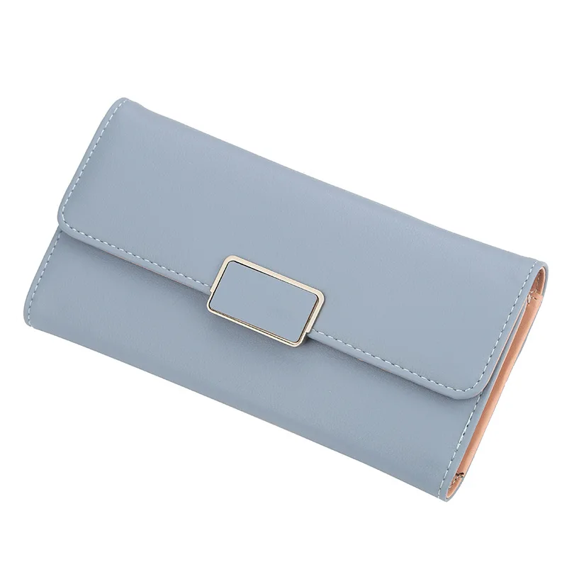 2019 Модный женский тройной Длинный кошелек из искусственной кожи держатель для