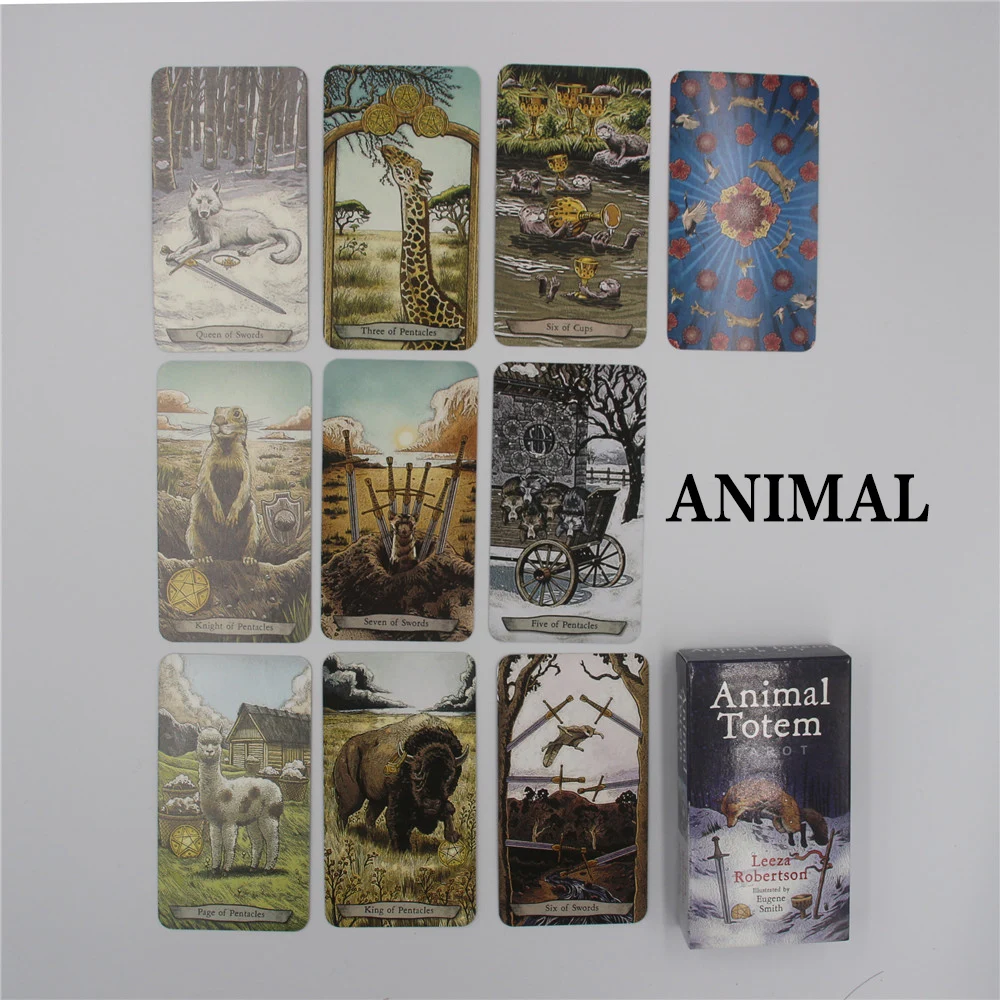 animal-tarot Магическая колода Таро английское издание загадочное Таро семейная настольная игра вечерние карты игра(9 стилей на выбор - Цвет: animal-tarot