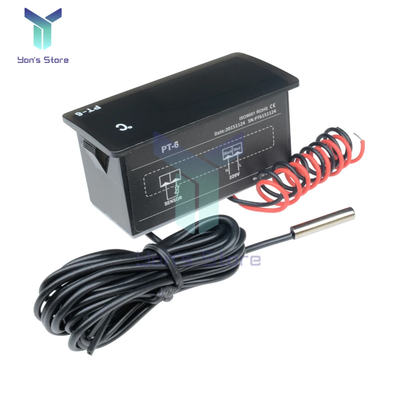 Цифровой автомобильный термометр 220 В 12 постоянного тока измеритель температуры