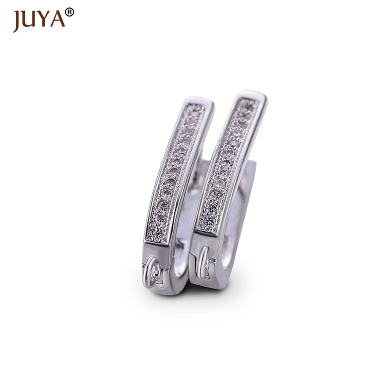 для сережек Сделай Сам серьги фурнитура медные инкрустированные из циркона