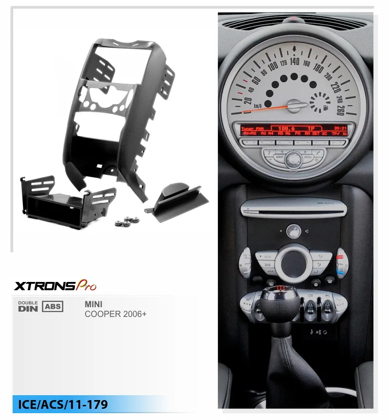 XTRONS 11-179 высокое качество радио Fascia для MINI COOPER 2006 + стерео Dash CD установочный