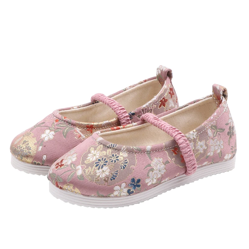 

kids shoes girls Plus velve Retro style Canvas Folk-custom Sneakers autumn winter Embroidery Set of feet Cotton more ten style