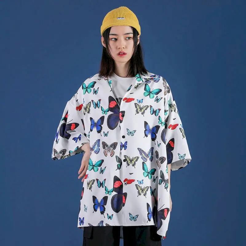 

Женская блузка-рубашка в стиле ретро, с принтом