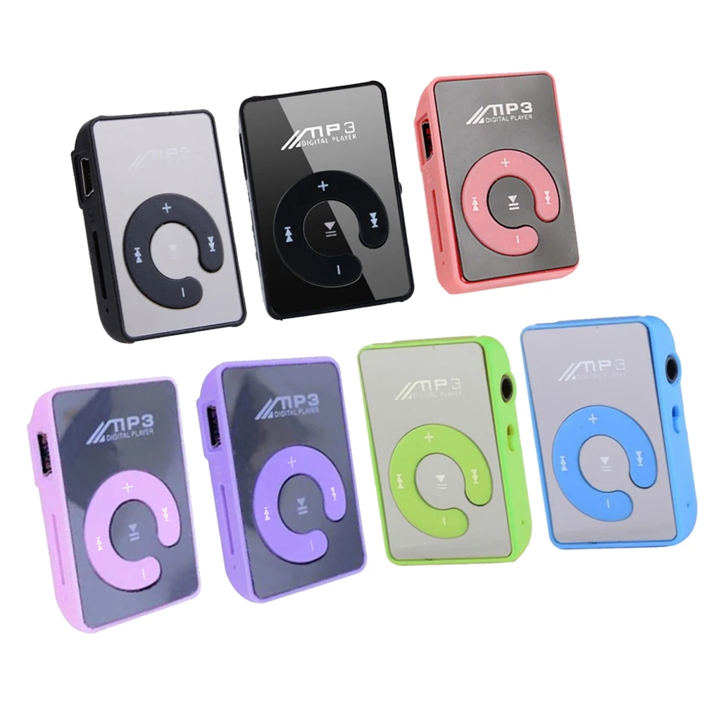 Mini Portable Waterproof Sport mp3 music player Support For Micro SD TF Card Mirror Music MP3 Player Clip | Электроника