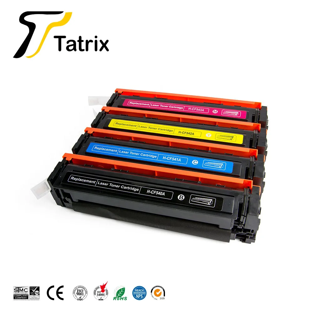 Buy Tatrixプレミアム互換レーザーカラートナーカートリッジ,cf540 cf540a cf541a cf542a cf543a 203a,hpプリンターmfp m280nw m254dw用