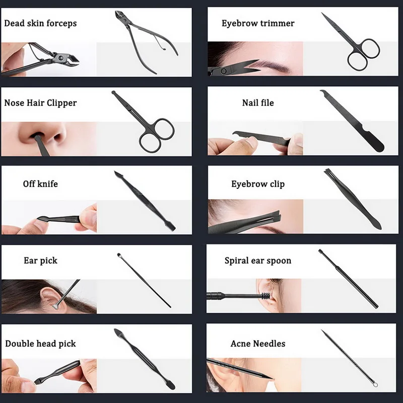 Нержавеющая педикюр профессиональный набор для ногтей удаления кутикулы крюк