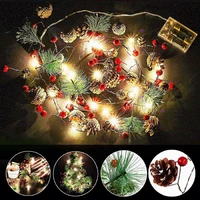christmas string lights with lights battery operated fairy string lights with pine cone indoor outdoor holiday party decorations