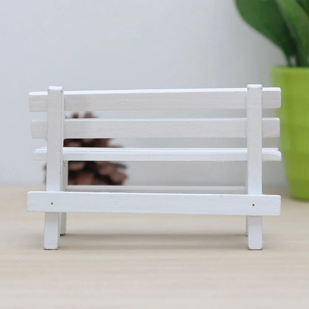 Миниатюрная скамейка деревянный бонсай микро пейзаж реквизит маленькое