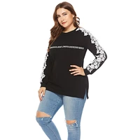 2021 autumn womens new o neck letter printing sweater long sleeved casual t shirt female korean fashion top plus size 5xl