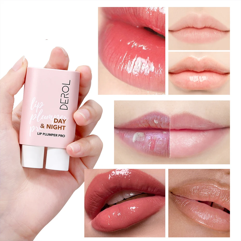 

Lip Plumper Pink and White 2-Tube for Dry Lips Reduce Fine Line Lip Enhancer Moisturizing Hydrating Lip Gloss Lip Balm Shipping