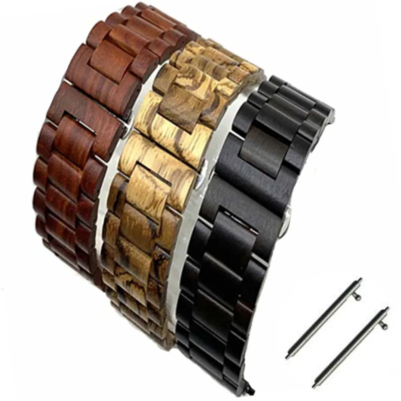 

Wooden Watch Band 20mm 22mm for Samsung Galaxy R760/R770 s2/s3/s4 series 42mm 46mm Watch SM-R800/R810 Quick Release Wrist Strap