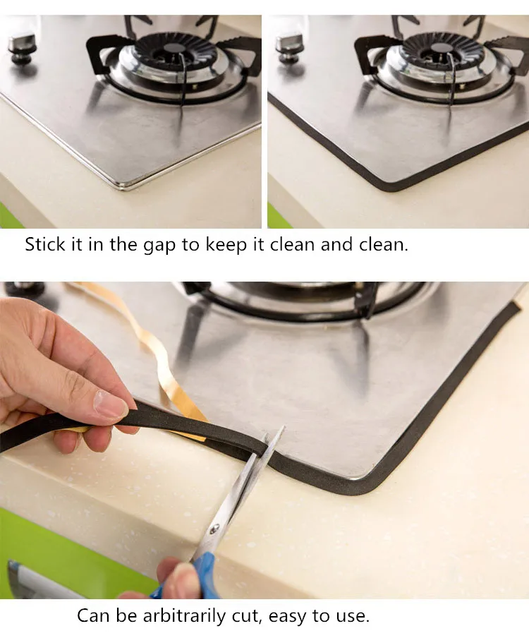 Gas cooktop slot antifouling strip dustproof soundproof sealing multipurpose kitchen supplies | Дом и сад